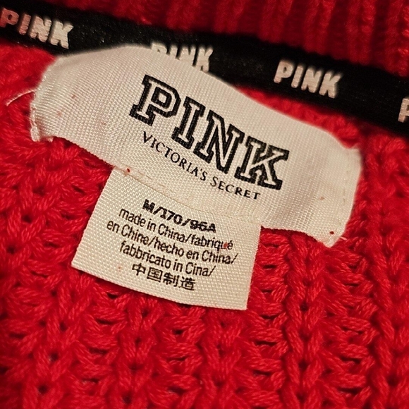 GUC PINK oversized varsity sweater Sz Medium - Picture 3 of 5